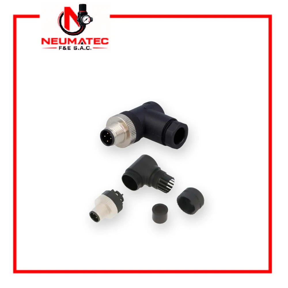 Conector M12 Macho PB-M12A-04P-MM-SR7001